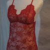 Nuisette en dentelle rouge